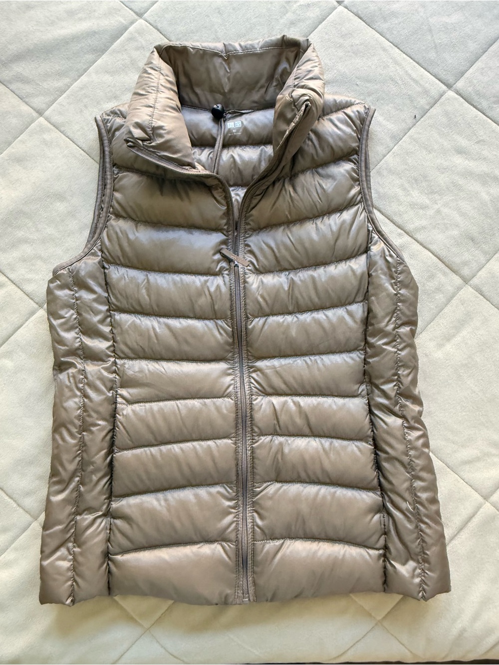 Uniqlo Women's Quilted Puffer Vest - Taupe